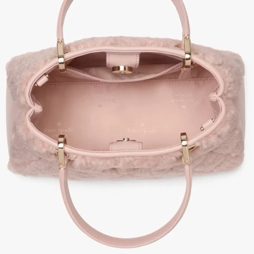 NWT KATE SPADE Carey Faux Fur Small Sullivan Satchel‎ - Picture 4 of 10